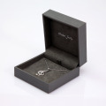 Elegant Plastic Hinged Gray Color Gift Jewelry Packaging Box